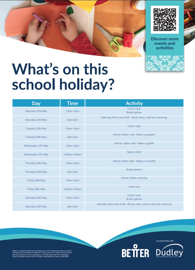 Brierley Hill Library - Children's Half Term Activities
